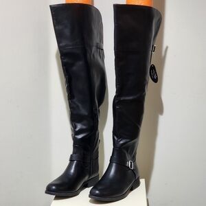 Sz 10 Anyaa Wide Calf Over the knee boots NIB